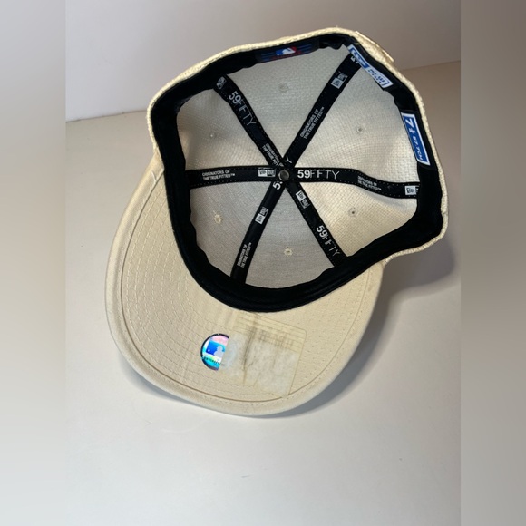 NY Mets New Era 59Fifty Paper Straw BB Cap - Picture 7 of 9